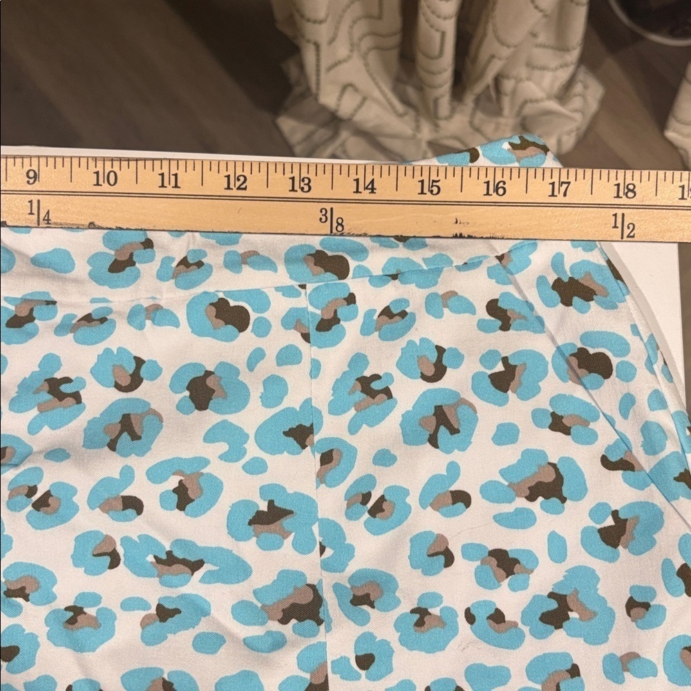 Krazy Larry Skort Women's Athletic Golf Skirt Blue Leopard Print Size 14 - Picture 6 of 8